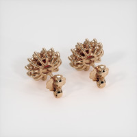 2.16 Ct.Tw. Ruby Earrings, 14K Rose Gold 4