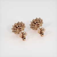 <span>1.28</span>&nbsp;<span class="tooltip-light">Ct.Tw.<span class="tooltiptext">Total Carat Weight</span></span> Ruby Earrings, 14K Rose Gold 4