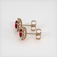 <span>0.62</span>&nbsp;<span class="tooltip-light">Ct.Tw.<span class="tooltiptext">Total Carat Weight</span></span> Ruby Earrings, 14K Rose Gold 3