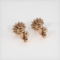 <span>0.62</span>&nbsp;<span class="tooltip-light">Ct.Tw.<span class="tooltiptext">Total Carat Weight</span></span> Ruby Earrings, 14K Rose Gold 4