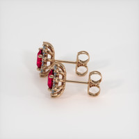 <span>0.74</span>&nbsp;<span class="tooltip-light">Ct.Tw.<span class="tooltiptext">Total Carat Weight</span></span> Ruby Earrings, 14K Rose Gold 3