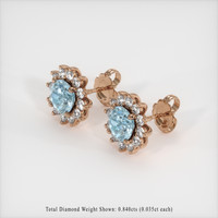 <span>1.79</span>&nbsp;<span class="tooltip-light">Ct.Tw.<span class="tooltiptext">Total Carat Weight</span></span> Gemstone Earrings, 14K Rose Gold 2