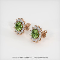 5.53 Ct.Tw. Gemstone Earrings, 14K Rose Gold 2