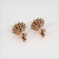2.66 Ct.Tw. Ruby Earrings, 14K Rose Gold 4