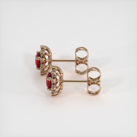 <span>0.41</span>&nbsp;<span class="tooltip-light">Ct.Tw.<span class="tooltiptext">Total Carat Weight</span></span> Ruby Earrings, 14K Rose Gold 3