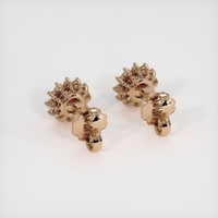 <span>0.41</span>&nbsp;<span class="tooltip-light">Ct.Tw.<span class="tooltiptext">Total Carat Weight</span></span> Ruby Earrings, 14K Rose Gold 4