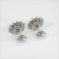 <span>1.24</span>&nbsp;<span class="tooltip-light">Ct.Tw.<span class="tooltiptext">Total Carat Weight</span></span> Orangish Yellow Sapphire Earrings, 14K White Gold 4