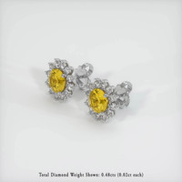 <span>1.59</span>&nbsp;<span class="tooltip-light">Ct.Tw.<span class="tooltiptext">Total Carat Weight</span></span> Sapphire Earrings, 14K White Gold 2