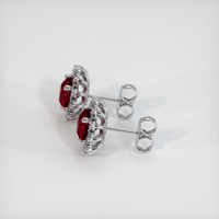 2.42 Ct.Tw. Ruby Earrings, 14K White Gold 3