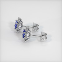 <span>0.74</span>&nbsp;<span class="tooltip-light">Ct.Tw.<span class="tooltiptext">Total Carat Weight</span></span> Sapphire Earrings, 14K White Gold 3