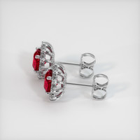<span>1.22</span>&nbsp;<span class="tooltip-light">Ct.Tw.<span class="tooltiptext">Total Carat Weight</span></span> Ruby Earrings, 14K White Gold 3