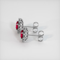 <span>0.74</span>&nbsp;<span class="tooltip-light">Ct.Tw.<span class="tooltiptext">Total Carat Weight</span></span> Ruby Earrings, 14K White Gold 3