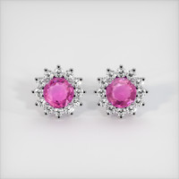 <span>4.99</span>&nbsp;<span class="tooltip-light">Ct.Tw.<span class="tooltiptext">Total Carat Weight</span></span> Sapphire Earrings, 14K White Gold 1