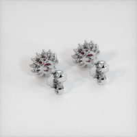 0.82 Ct.Tw. Ruby Earrings, 14K White Gold 4
