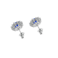 <span>2.43</span> <span class="tooltip-light">Ct.Tw.<span class="tooltiptext">Total Carat Weight</span></span> Blue Sapphire Earrings, 18K White Gold 4