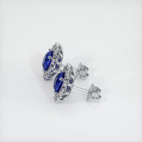 <span>2.14</span>&nbsp;<span class="tooltip-light">Ct.Tw.<span class="tooltiptext">Total Carat Weight</span></span> Sapphire Earrings, 18K White Gold 3