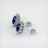 <span>2.18</span>&nbsp;<span class="tooltip-light">Ct.Tw.<span class="tooltiptext">Total Carat Weight</span></span> Sapphire Earrings, 18K White Gold 3