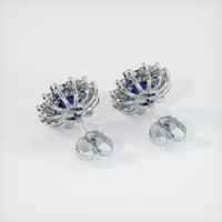 <span>2.18</span>&nbsp;<span class="tooltip-light">Ct.Tw.<span class="tooltiptext">Total Carat Weight</span></span> Sapphire Earrings, 18K White Gold 4