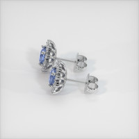 <span>0.60</span>&nbsp;<span class="tooltip-light">Ct.Tw.<span class="tooltiptext">Total Carat Weight</span></span> Sapphire Earrings, 18K White Gold 3