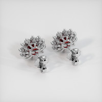 2.16 Ct.Tw. Ruby Earrings, 18K White Gold 4