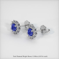 <span>0.74</span>&nbsp;<span class="tooltip-light">Ct.Tw.<span class="tooltiptext">Total Carat Weight</span></span> Sapphire Earrings, 18K White Gold 2