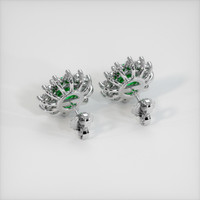 2.91 Ct.Tw. Emerald Earrings, 18K White Gold 4