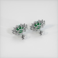 7.25 Ct.Tw. Emerald Earrings, 18K White Gold 4