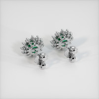1.56 Ct.Tw. Emerald Earrings, 18K White Gold 4