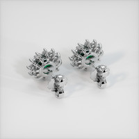 <span>0.62</span>&nbsp;<span class="tooltip-light">Ct.Tw.<span class="tooltiptext">Total Carat Weight</span></span> Emerald Earrings, 18K White Gold 4