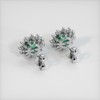 <span>1.11</span>&nbsp;<span class="tooltip-light">Ct.Tw.<span class="tooltiptext">Total Carat Weight</span></span> Emerald Earrings, 18K White Gold 4