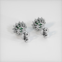 1.07 Ct.Tw. Emerald Earrings, 18K White Gold 4