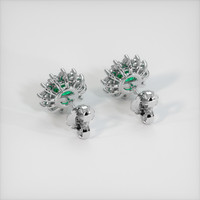 1.25 Ct.Tw. Emerald Earrings, 18K White Gold 4
