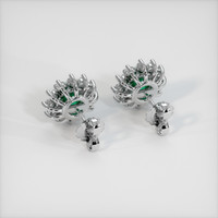 1.82 Ct.Tw. Emerald Earrings, 18K White Gold 4