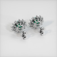 2.73 Ct.Tw. Emerald Earrings, 18K White Gold 4
