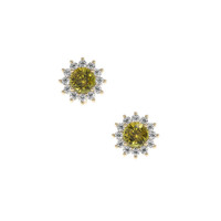 1.44 Ct.Tw. Gemstone Earrings, 14K Yellow Gold 1