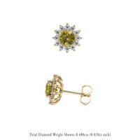 1.44 Ct.Tw. Gemstone Earrings, 14K Yellow Gold 2