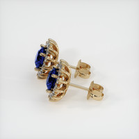 <span>2.18</span>&nbsp;<span class="tooltip-light">Ct.Tw.<span class="tooltiptext">Total Carat Weight</span></span> Sapphire Earrings, 14K Yellow Gold 3
