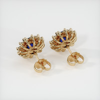 <span>2.18</span>&nbsp;<span class="tooltip-light">Ct.Tw.<span class="tooltiptext">Total Carat Weight</span></span> Sapphire Earrings, 14K Yellow Gold 4