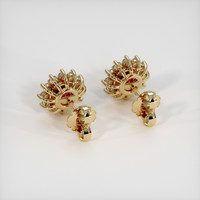 <span>0.74</span>&nbsp;<span class="tooltip-light">Ct.Tw.<span class="tooltiptext">Total Carat Weight</span></span> Ruby Earrings, 14K Yellow Gold 4