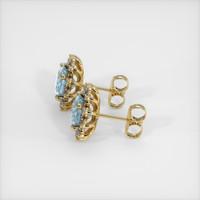 1.79 Ct.Tw. Gemstone Earrings, 14K Yellow Gold 3