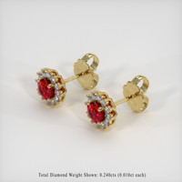 <span>0.41</span>&nbsp;<span class="tooltip-light">Ct.Tw.<span class="tooltiptext">Total Carat Weight</span></span> Ruby Earrings, 14K Yellow Gold 2