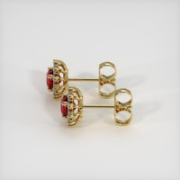 <span>0.41</span>&nbsp;<span class="tooltip-light">Ct.Tw.<span class="tooltiptext">Total Carat Weight</span></span> Ruby Earrings, 14K Yellow Gold 3