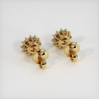 <span>0.41</span>&nbsp;<span class="tooltip-light">Ct.Tw.<span class="tooltiptext">Total Carat Weight</span></span> Ruby Earrings, 14K Yellow Gold 4