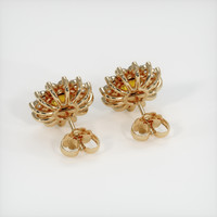 <span>1.24</span> <span class="tooltip-light">Ct.Tw.<span class="tooltiptext">Total Carat Weight</span></span> Orangish Yellow Sapphire Earrings, 18K Yellow Gold 4