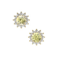 <span>1.89</span>&nbsp;<span class="tooltip-light">Ct.Tw.<span class="tooltiptext">Total Carat Weight</span></span> Sapphire Earrings, 18K Yellow Gold 1