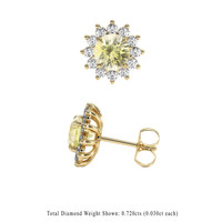<span>1.89</span>&nbsp;<span class="tooltip-light">Ct.Tw.<span class="tooltiptext">Total Carat Weight</span></span> Sapphire Earrings, 18K Yellow Gold 2
