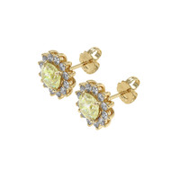 <span>1.89</span>&nbsp;<span class="tooltip-light">Ct.Tw.<span class="tooltiptext">Total Carat Weight</span></span> Sapphire Earrings, 18K Yellow Gold 3