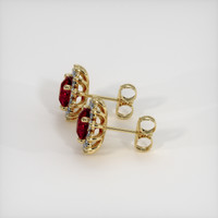 2.42 Ct.Tw. Ruby Earrings, 18K Yellow Gold 4