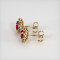 1.48 Ct.Tw. Ruby Earrings, 18K Yellow Gold 3