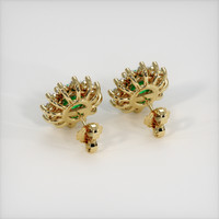 2.91 Ct.Tw. Emerald Earrings, 18K Yellow Gold 4